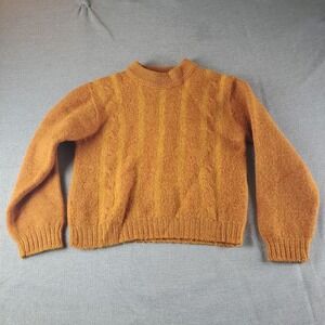 Vintage Leonardo Strassi Sweater Womens Medium Burnt Orange Colflax Mock Neck